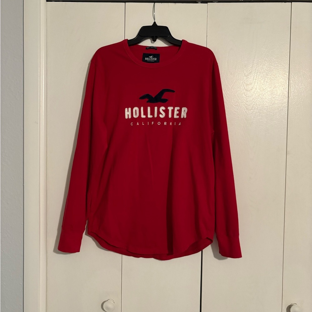 Hollister Red Long Sleeve Shirt